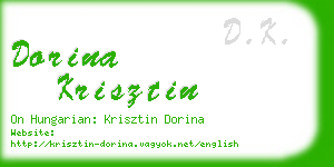 dorina krisztin business card